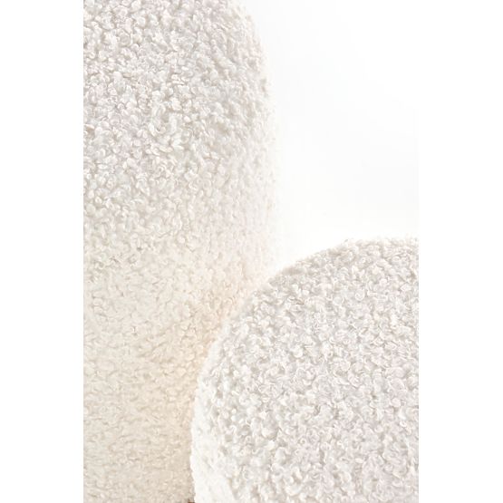 CANCUN ensemble de 2 poufs, crème / naturel (1p=1ensemble)