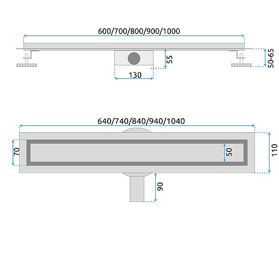 Caniveau linéaire REA Neox pour OR 90