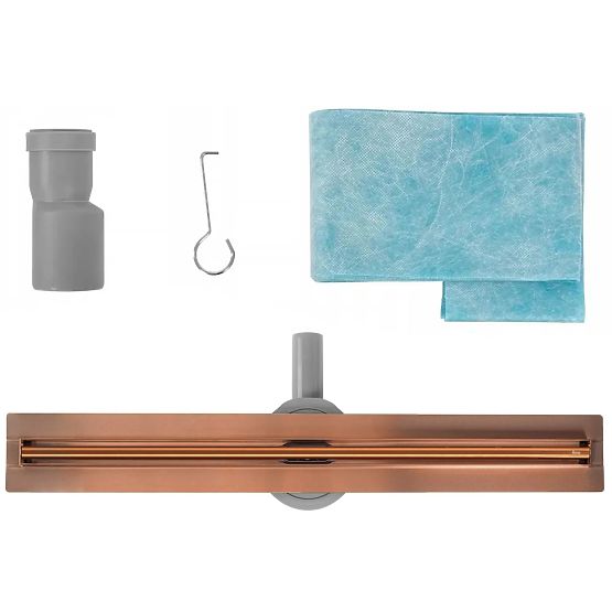 Caniveau linéaire REA NEOX SLIM PRO cuivre brossé 60