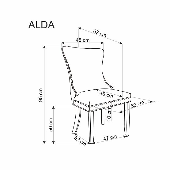 Chaise ALDA grise (1p=2pcs)