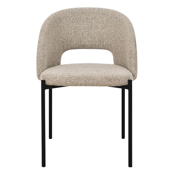 Chaise avec ouverture dans le dossier Jazz, mélange beige/pieds noirs