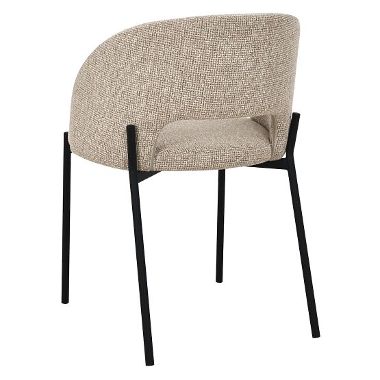 Chaise avec ouverture dans le dossier Jazz, mélange beige/pieds noirs