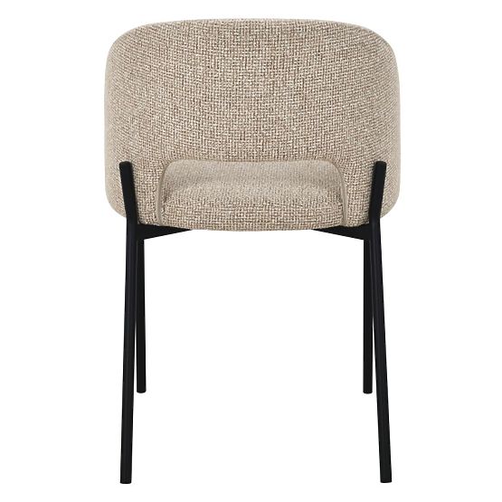 Chaise avec ouverture dans le dossier Jazz, mélange beige/pieds noirs