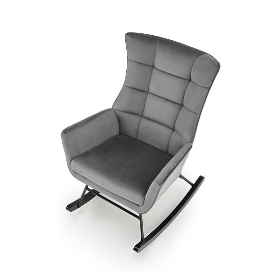 Chaise à bascule BAZALTO grise (1p=1 pièce)