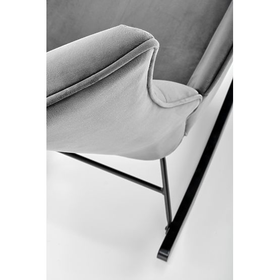 Chaise à bascule BAZALTO grise (1p=1 pièce)