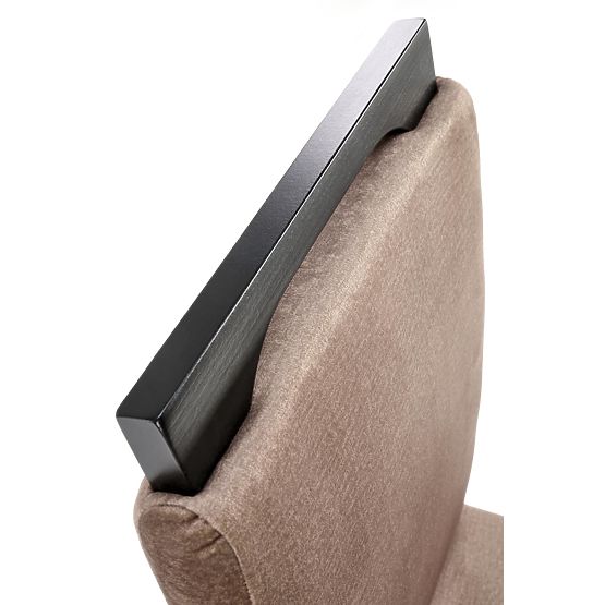 Chaise CLARION 2 noire / revêtement : MONOLITH 09 (marron foncé) (1p=2pcs)