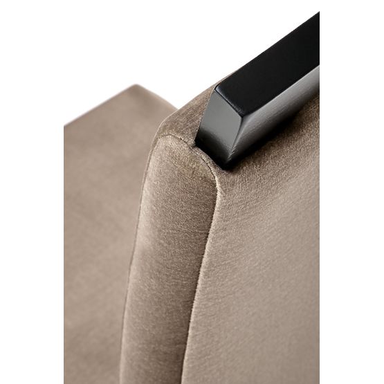 Chaise CLARION 2 noire / revêtement : MONOLITH 09 (marron foncé) (1p=2pcs)