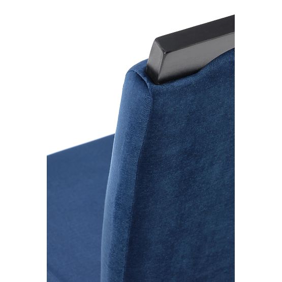 Chaise CLARION 2 noire / revêtement : MONOLITH 77 (bleu foncé) (1p=2pcs)