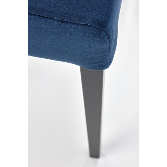 Chaise CLARION 2 noire / revêtement : MONOLITH 77 (bleu foncé) (1p=2pcs)