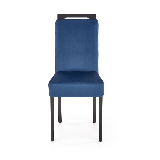 Chaise CLARION 2 noire / revêtement : MONOLITH 77 (bleu foncé) (1p=2pcs)