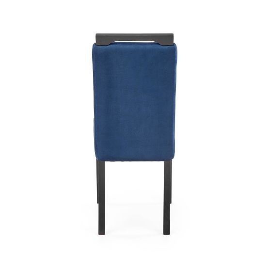 Chaise CLARION 2 noire / revêtement : MONOLITH 77 (bleu foncé) (1p=2pcs)