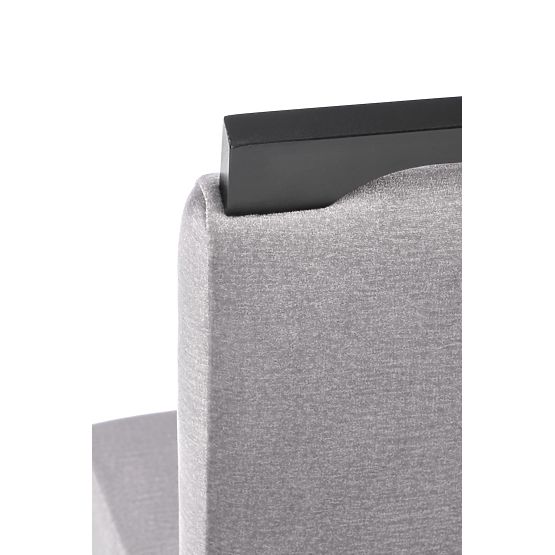 Chaise CLARION 2 noire / revêtement : MONOLITH 85 (cendre) (1p=2pcs)