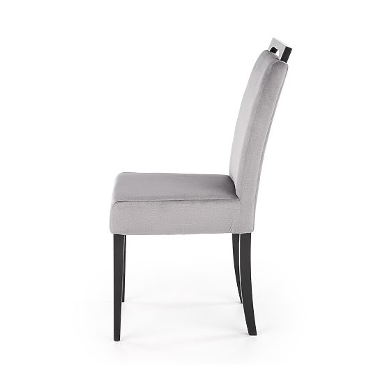 Chaise CLARION 2 noire / revêtement : MONOLITH 85 (cendre) (1p=2pcs)