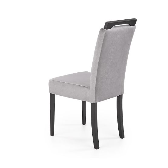 Chaise CLARION 2 noire / revêtement : MONOLITH 85 (cendre) (1p=2pcs)