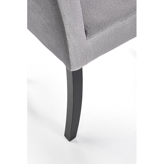 Chaise CLARION 2 noire / revêtement : MONOLITH 85 (cendre) (1p=2pcs)