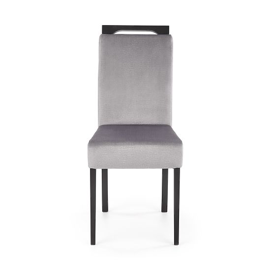 Chaise CLARION 2 noire / revêtement : MONOLITH 85 (cendre) (1p=2pcs)