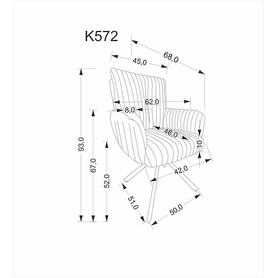 Chaise crème K572 (1p=2pcs)