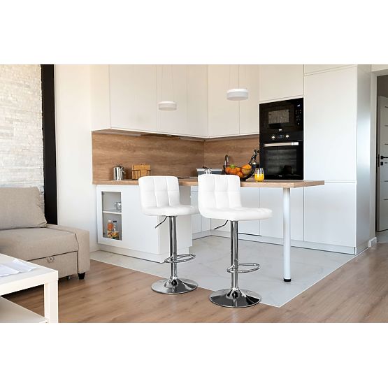 Chaise de bar Arako blanche