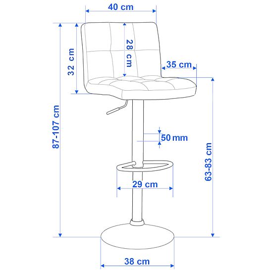 Chaise de bar Arako blanche