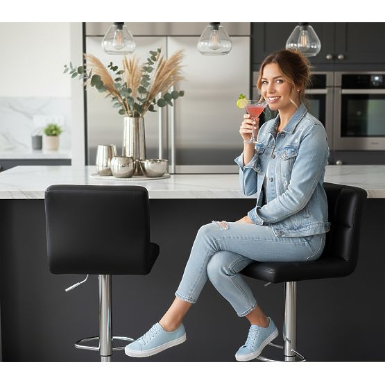 Chaise de bar Arako noire
