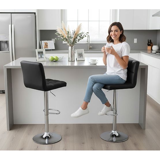 Chaise de bar Arako noire