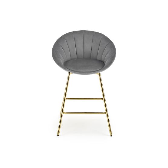 Chaise de bar H112 gris / doré (2p=2pcs)