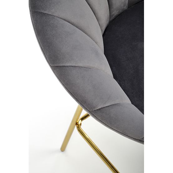 Chaise de bar H112 gris / doré (2p=2pcs)