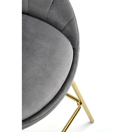 Chaise de bar H112 gris / doré (2p=2pcs)