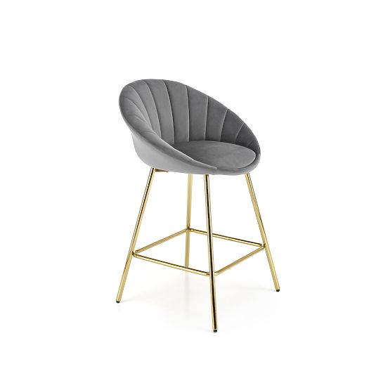 Chaise de bar H112 gris / doré (2p=2pcs)