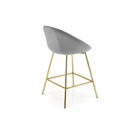 Chaise de bar H112 gris / doré (2p=2pcs)