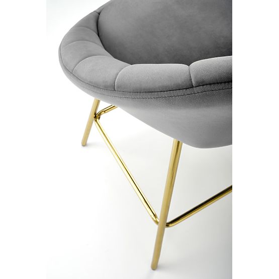 Chaise de bar H112 gris / doré (2p=2pcs)