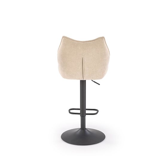 Chaise de bar H122 pieds - noir, siège - beige (1p=2pcs)