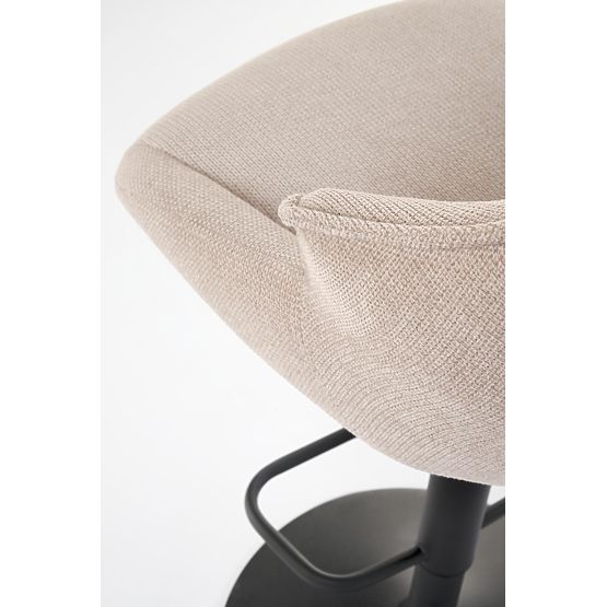 Chaise de bar H122 pieds - noir, siège - beige (1p=2pcs)