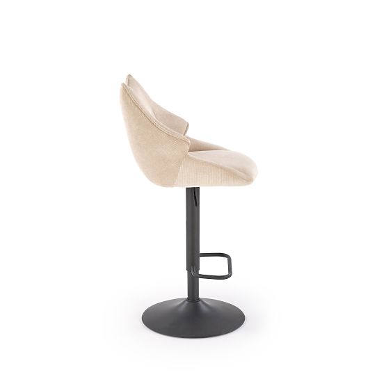 Chaise de bar H122 pieds - noir, siège - beige (1p=2pcs)
