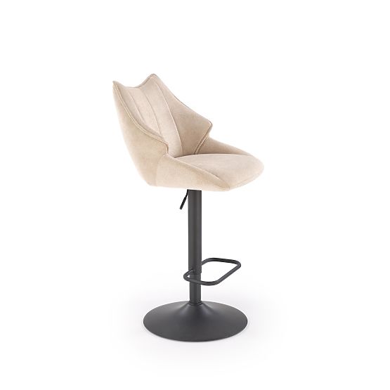 Chaise de bar H122 pieds - noir, siège - beige (1p=2pcs)