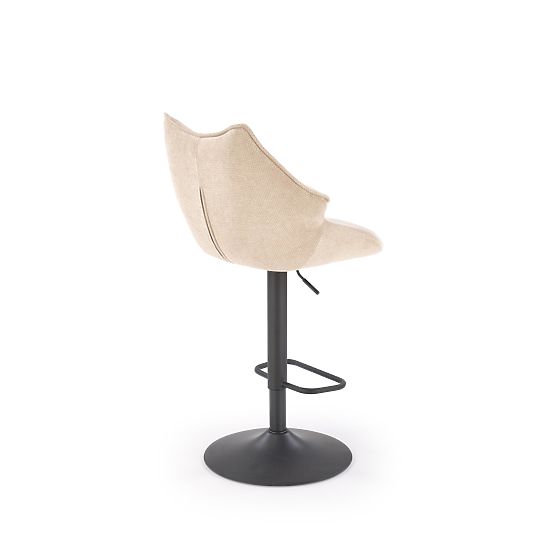 Chaise de bar H122 pieds - noir, siège - beige (1p=2pcs)