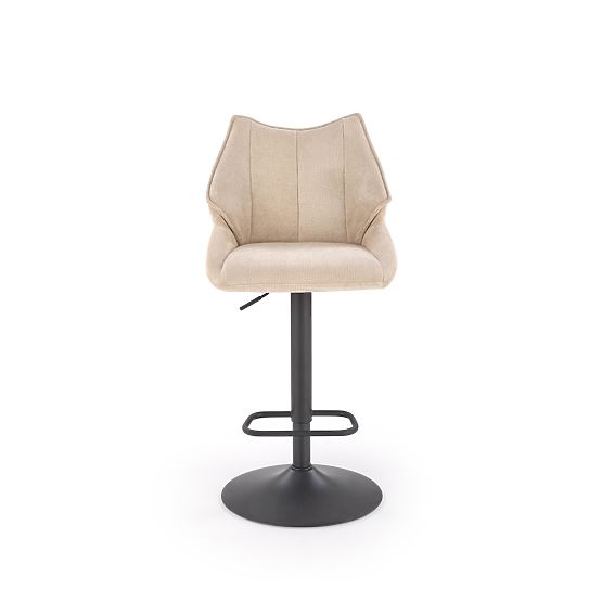 Chaise de bar H122 pieds - noir, siège - beige (1p=2pcs)