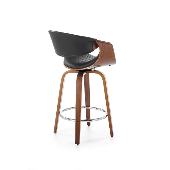 Chaise de bar H123 noire / noyer (1p=1pc)