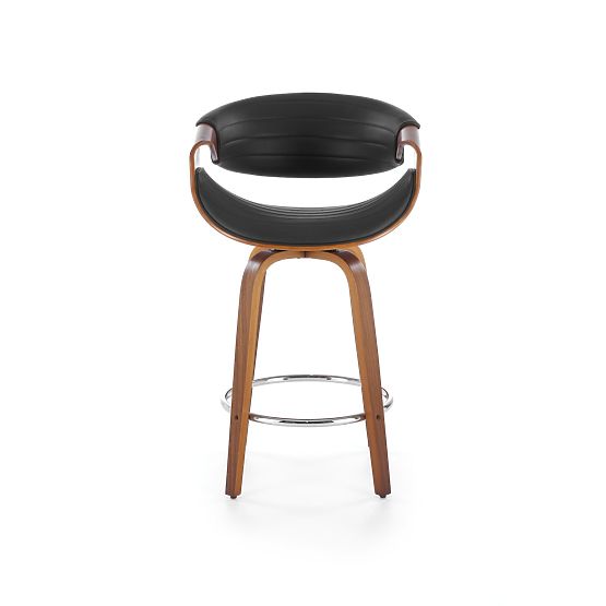 Chaise de bar H123 noire / noyer (1p=1pc)