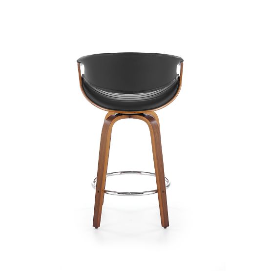 Chaise de bar H123 noire / noyer (1p=1pc)