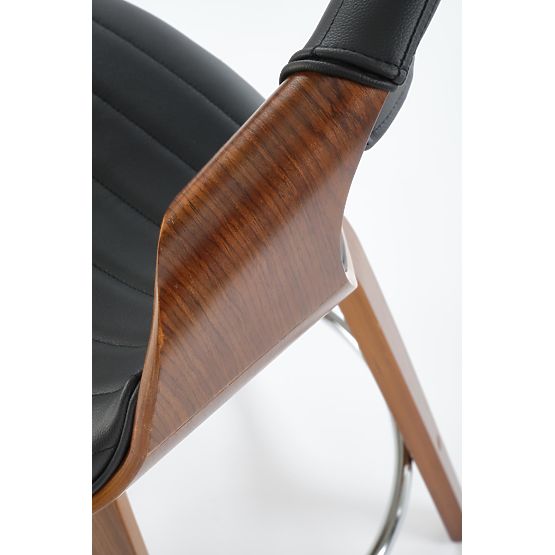 Chaise de bar H123 noire / noyer (1p=1pc)