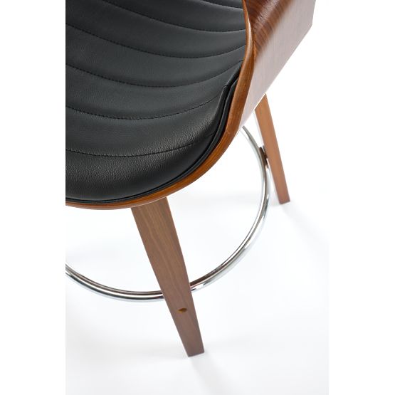 Chaise de bar H123 noire / noyer (1p=1pc)