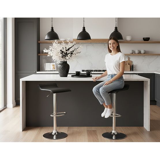 Chaise de bar Hoker Porti noire