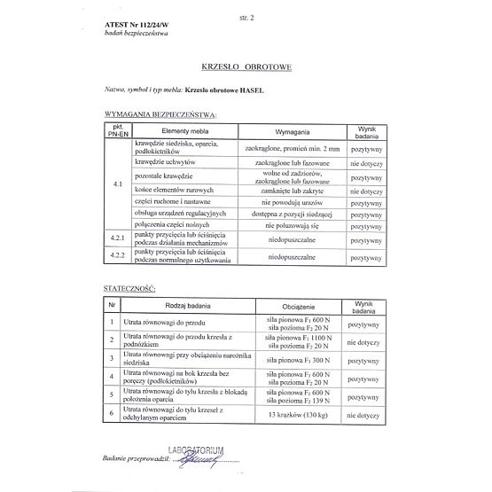 Chaise de bureau HASEL - noir et gris