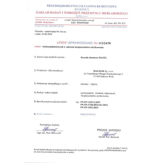 Chaise de bureau HASEL - noir et gris