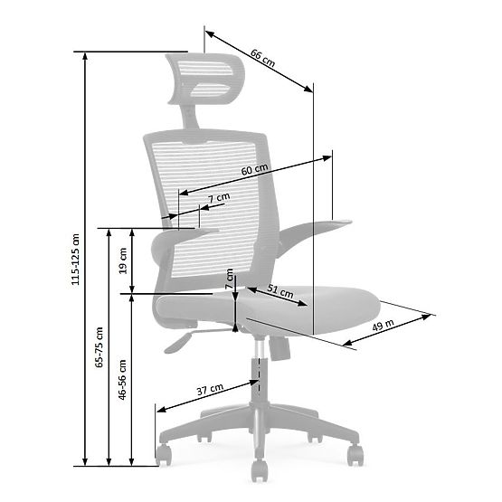Chaise de bureau VALOR - noir et gris