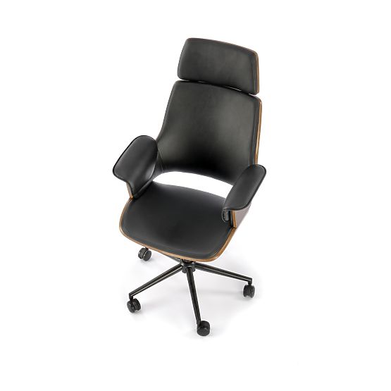 Fauteuil de bureau WEBER noyer / noir