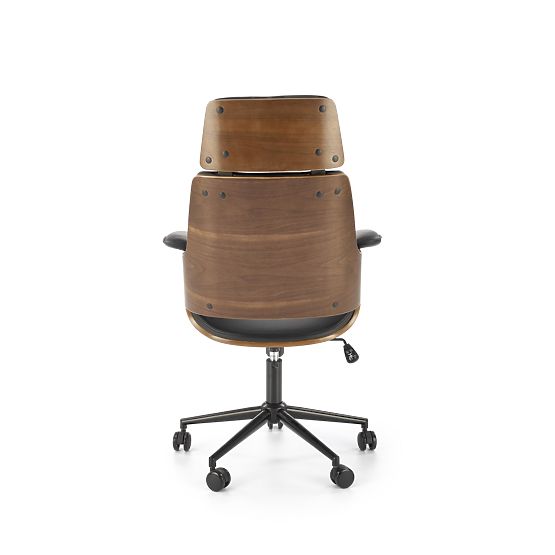 Fauteuil de bureau WEBER noyer / noir
