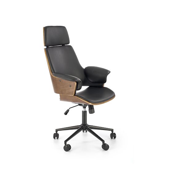 Fauteuil de bureau WEBER noyer / noir