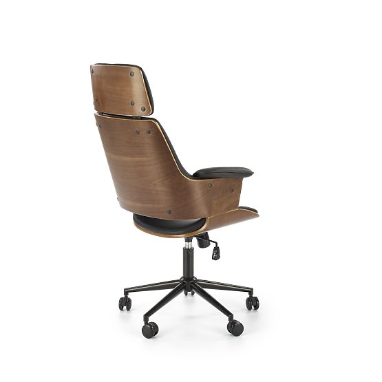 Fauteuil de bureau WEBER noyer / noir